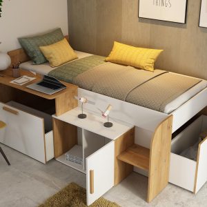 Alternative view of Sacha Storage Midsleeper with Desk