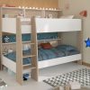 The Parisot Shelter Bunk Bed combines smart design and playful style to create the ultimate sleep solution for kids. Its sturdy white and wood frame features built-in shelving at both levels, keeping books and toys organised while maximising space. The wide, angled ladder ensures safe climbing, making it perfect for siblings or frequent sleepovers. Designed for both fun and function, this bunk bed transforms any bedroom into a cosy yet practical retreat. Whether your child needs extra storage, a shared sleeping space, or just a cool spot to dream, the Shelter Bunk Bed delivers safety, style, and everyday convenience.