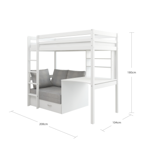 Thuka Hit 9 Highsleeper Bed with Desk and Sofa Bed - Image 4
