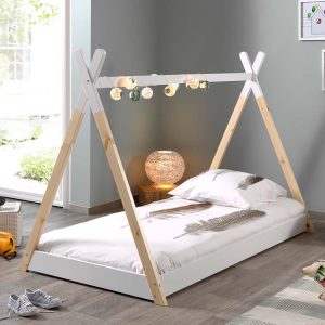 This fun Teepee bed is great for younger children and offers peace of mind to parents as it sits on the floor with no risk of falling out of bed. A simple yet inspired design to encourage young imaginations. Decorate your bed with fairy lights or bunting to make it really special.