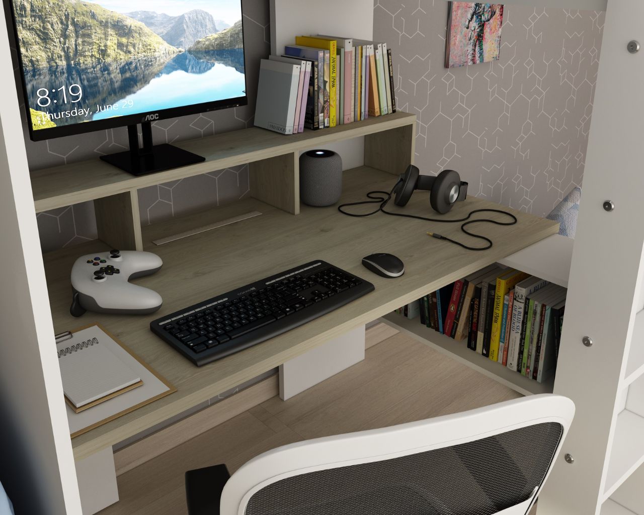 Trasman Flow High Sleeper with Desk - Image 5