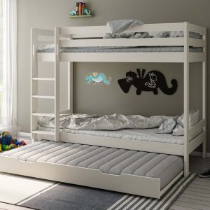 Nora Solid Wood Bunk Bed White - Image 4