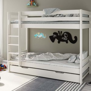 Nora Solid Wood Bunk Bed White - Image 3