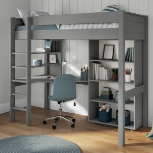 Stompa Classic Highsleeper with Desk, Shelving & Bookcase