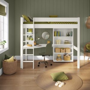 Stompa Classic Highsleeper with Desk, Shelving & Bookcase - Image 3