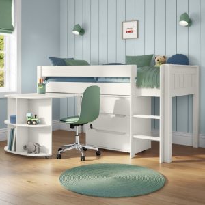 Stompa CK Midsleeper Bed with Pull Out Desk and Chest