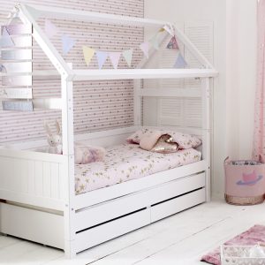 Nordic Playhouse Bed 2 with drawers & trundle