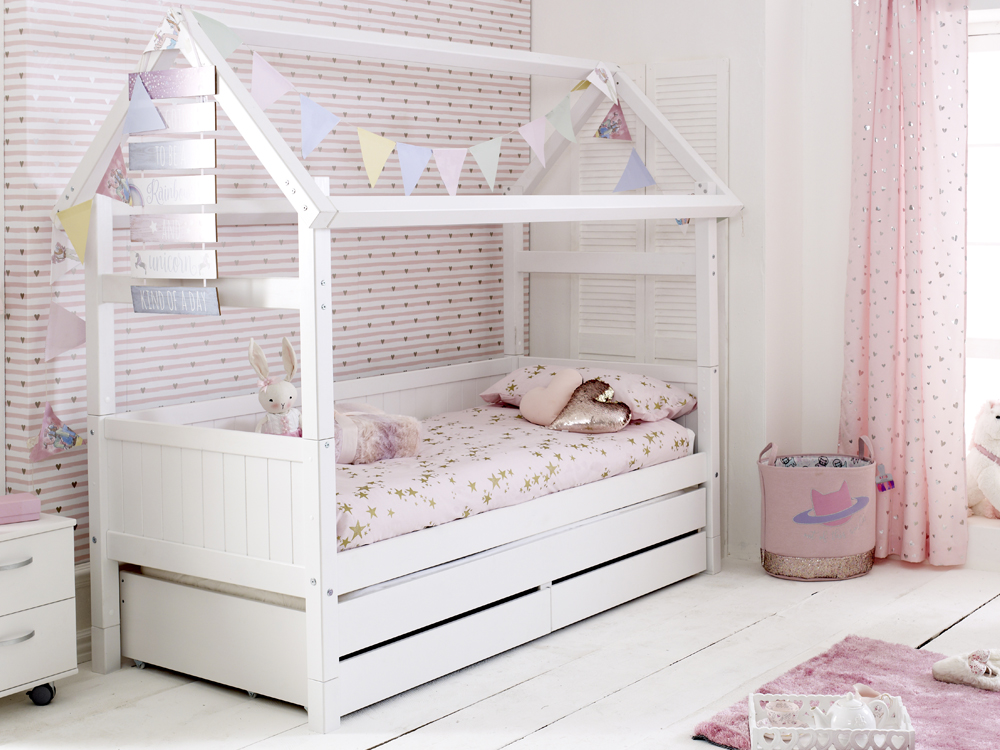 Nordic Playhouse Bed 2 with drawers & trundle