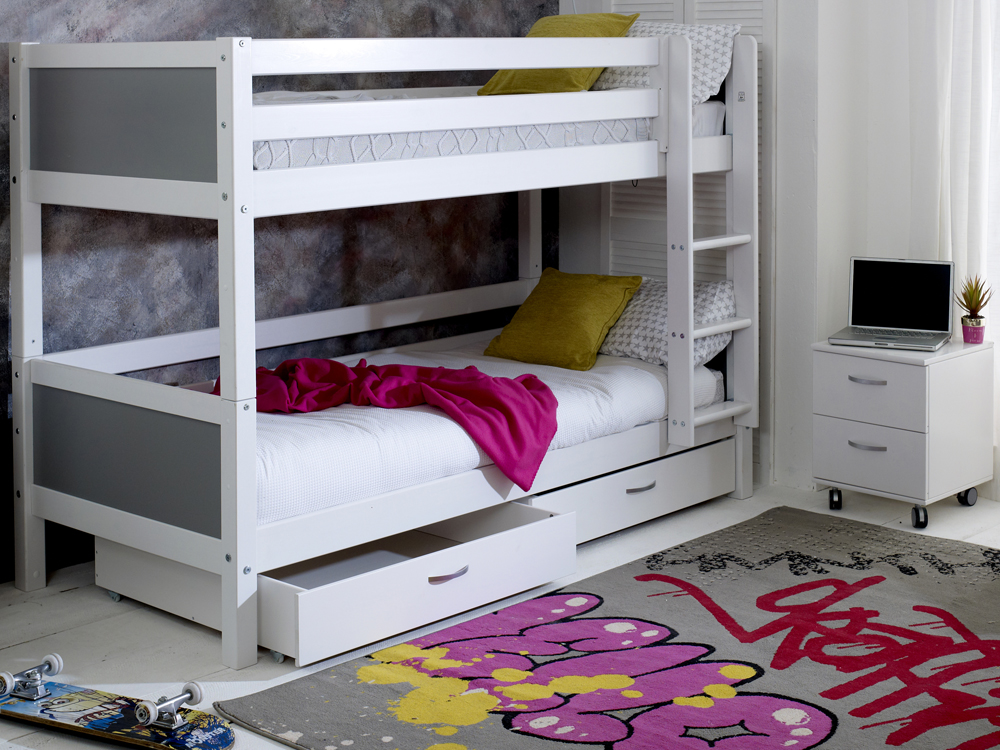 Nordic Bunk Bed 2 with under bed drawers