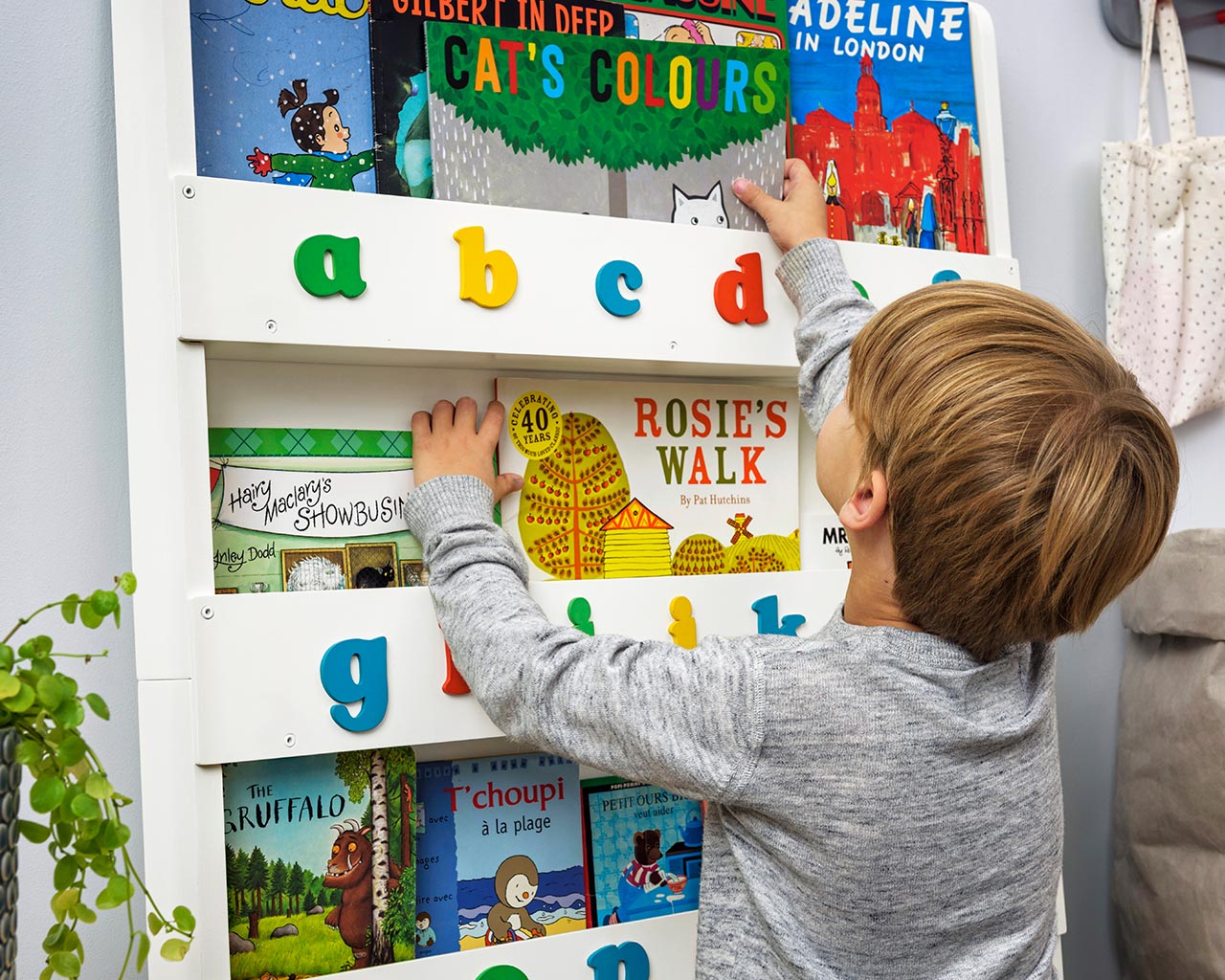 Open Facing Bookcase with lowercase letters - Image 5
