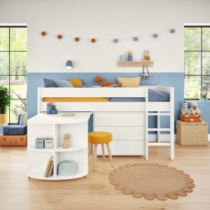 Stompa Uno 10 Midsleeper Cabin Bed with Pullout Desk and Chest - Image 3