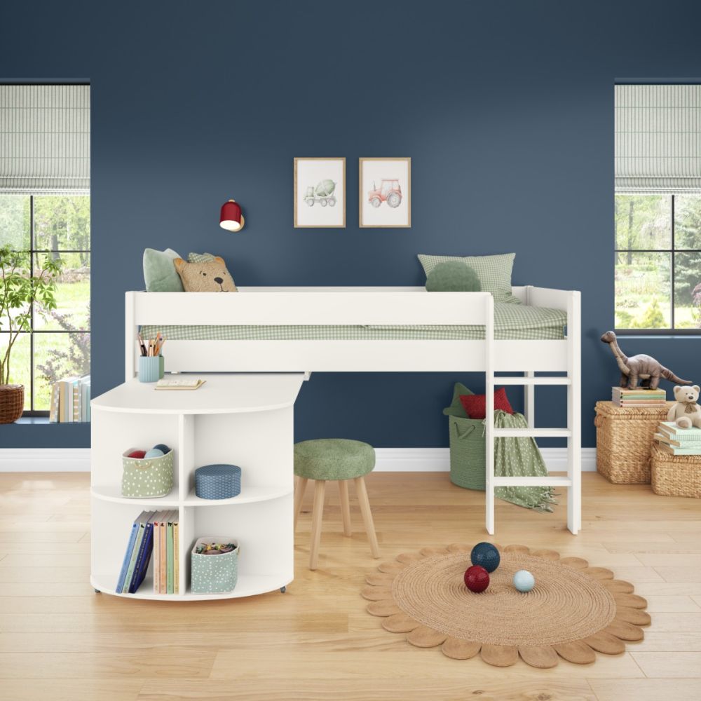 Stompa Uno 1 Midsleeper Cabin Bed with Pullout Desk - Image 3
