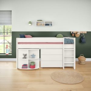Stompa Uno 3a Midsleeper Cabin Bed with Desk, Chest & Storage Unit - Image 3