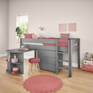 Stompa Uno 10 Midsleeper Cabin Bed with Pullout Desk and Chest - Image 6