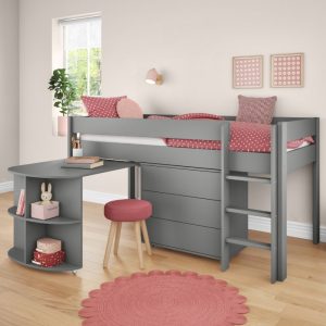 Stompa Uno 10 Midsleeper Cabin Bed with Pullout Desk and Chest - Image 5
