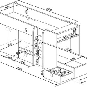 Barca White Bunk Bed - Image 4