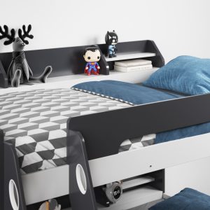 Alternative view of Soho Triple Bunk Bed - Grey