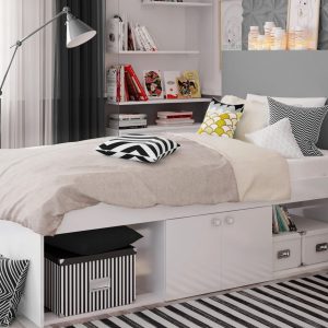 Alternative view of Paddington Low Cabin Bed - White
