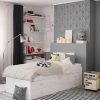 The Merlin multi-drawer single bed is a great solution for your child's or teenager's sleeping needs. This single bed frame includes plenty of storage with four drawers for clothes and a central cupboard for other items.