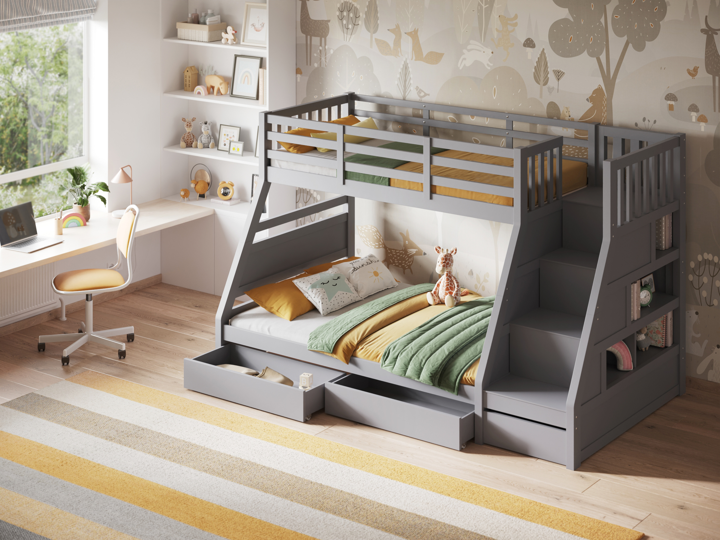 Fargo Grey Triple Bunk Bed - Image 2