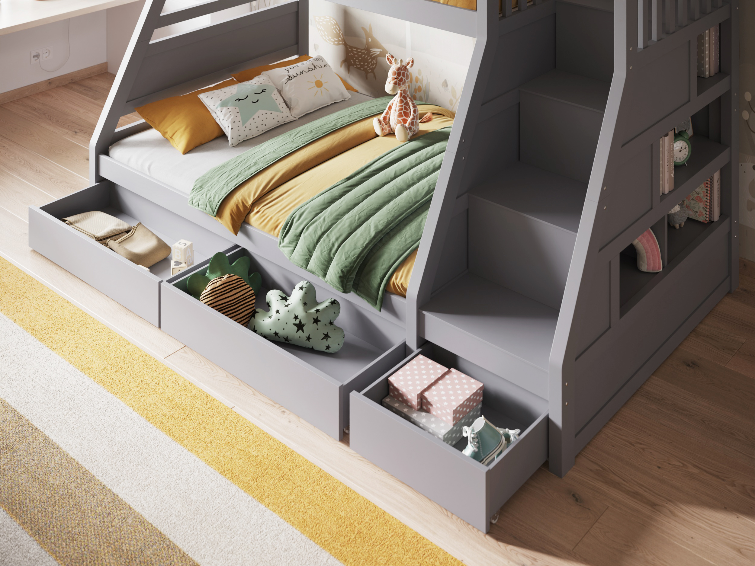 Fargo Grey Triple Bunk Bed - Image 10