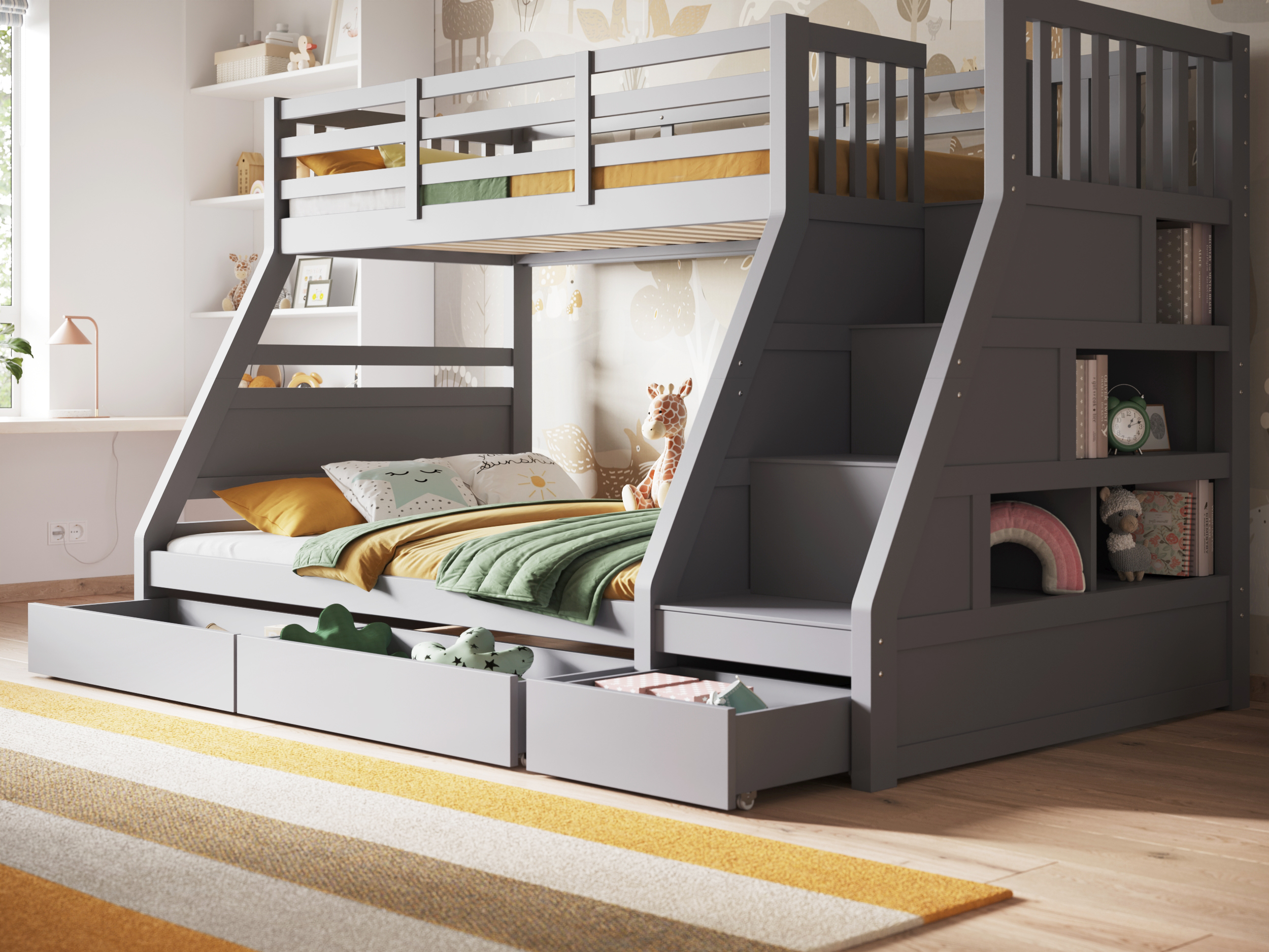 Fargo Grey Triple Bunk Bed - Image 9