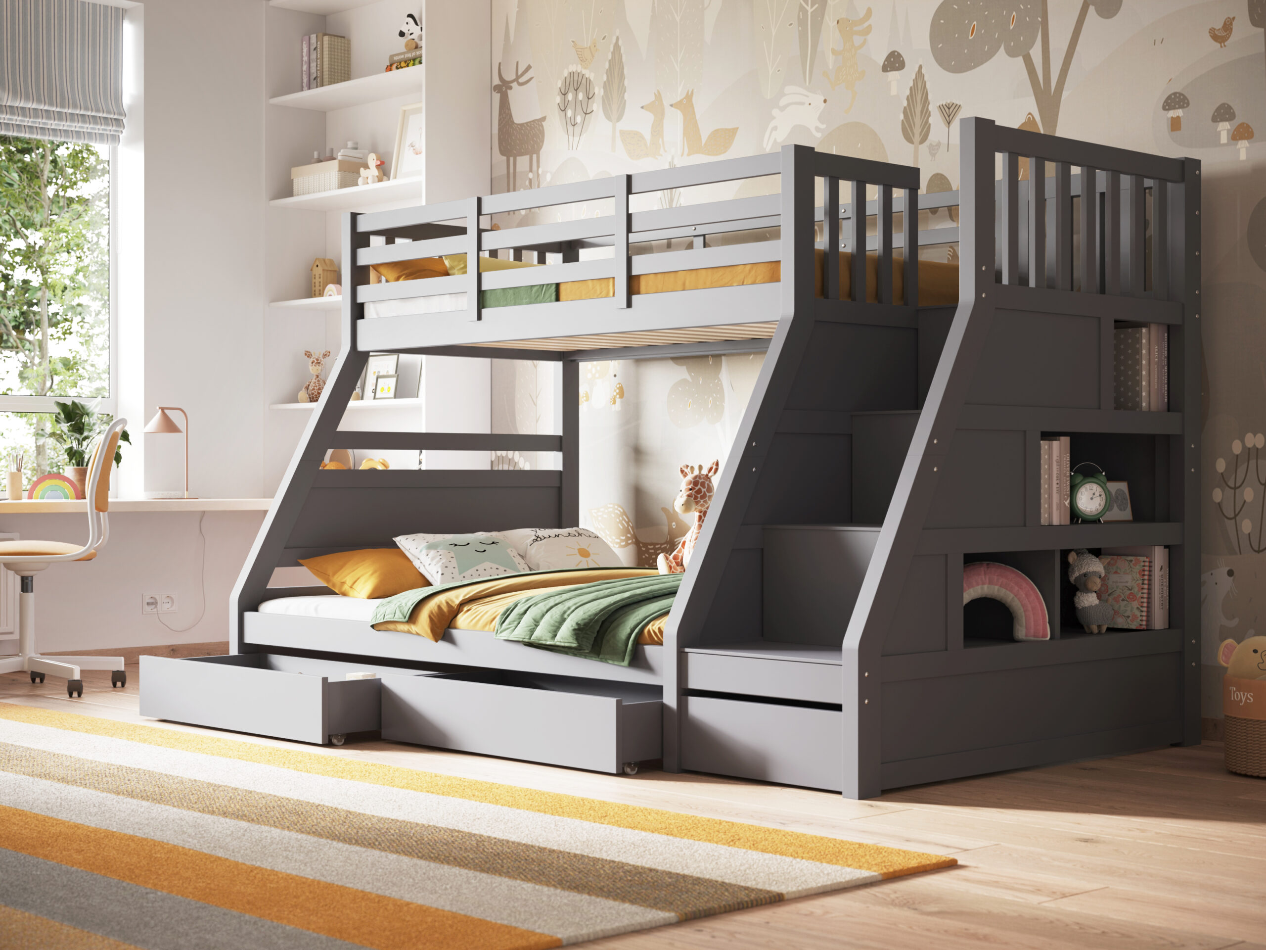 Fargo Grey Triple Bunk Bed - Image 7