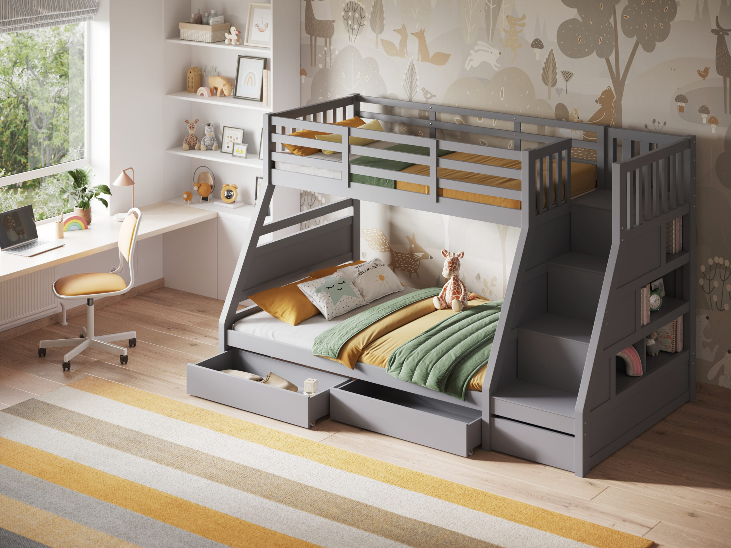 Fargo Grey Triple Bunk Bed - Image 6