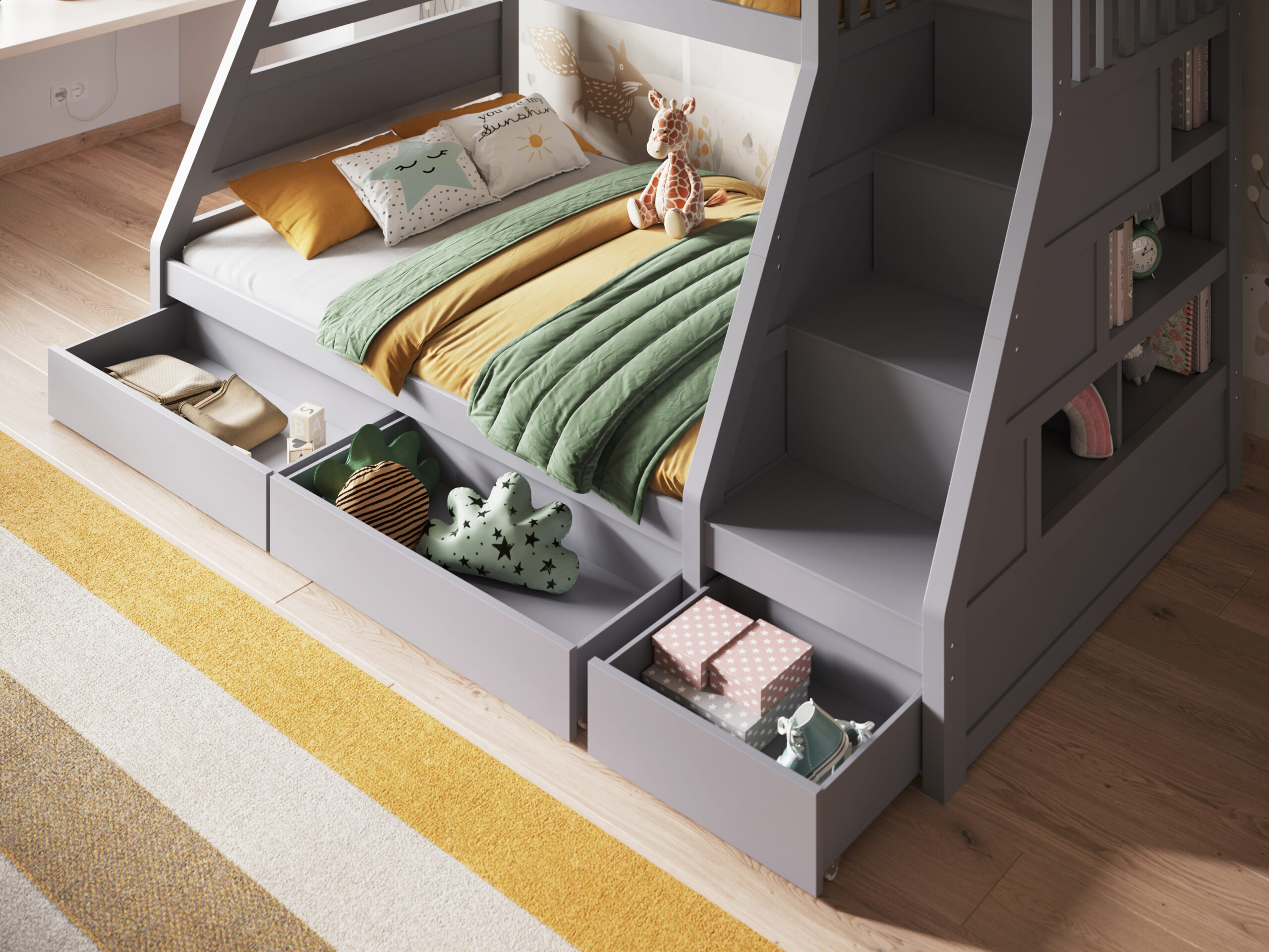 Fargo Grey Triple Bunk Bed - Image 5