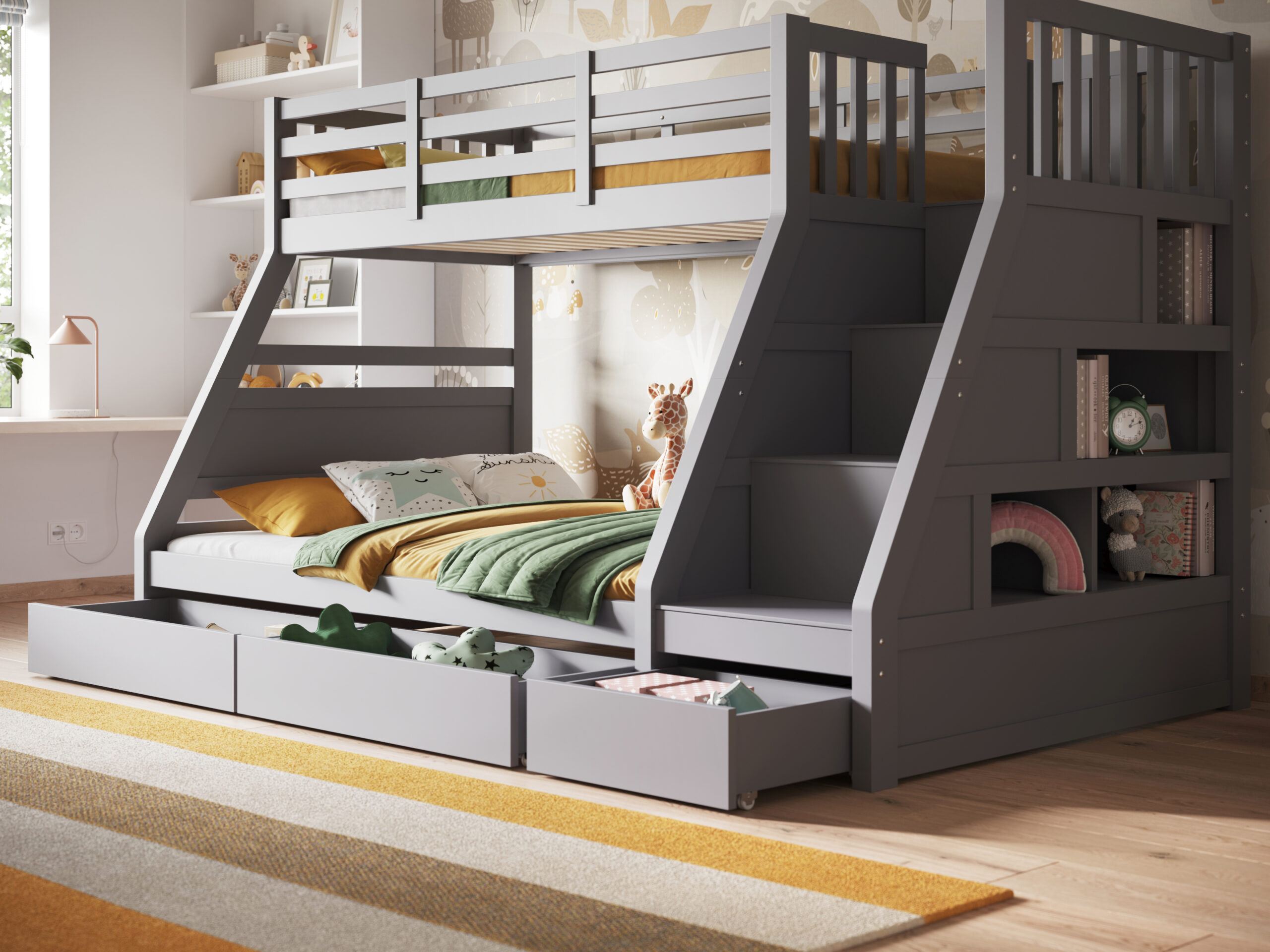 Fargo Grey Triple Bunk Bed - Image 4