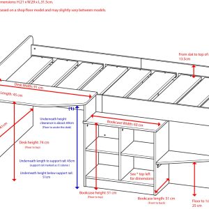 Alternative view of Rome Cabin Bed – White