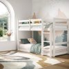 Polaris Low Shorty White Bunk Bed This bunk bed is great for kids' rooms. It's easy to put together and made of strong wood. The short mattress and base make it comfy to sleep on. It's low to the ground and looks nice.