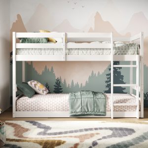 Alternative view of Milo Low White Bunk Bed