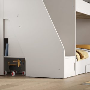 Sherbert Staircase Bunk Bed - White - Image 8