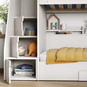 Sherbert Staircase Bunk Bed - White - Image 5