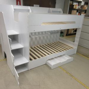 Sherbert Staircase Bunk Bed - White - Image 4