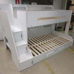 Sherbert Staircase Triple Bunk Bed - White - Image 9