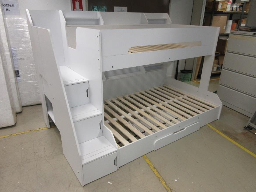 Sherbert Staircase Triple Bunk Bed - White - Image 9