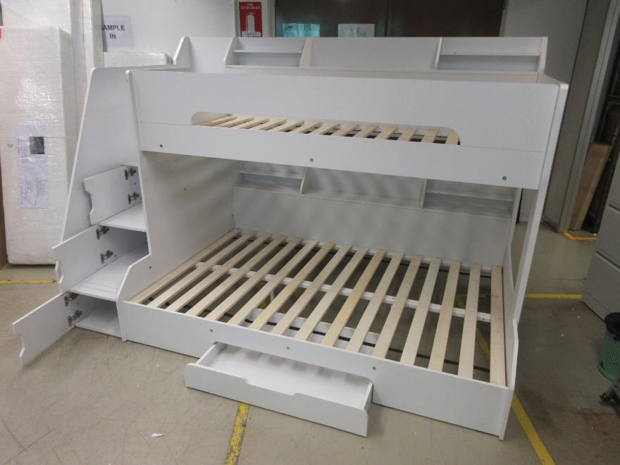 Sherbert Staircase Triple Bunk Bed - White - Image 8