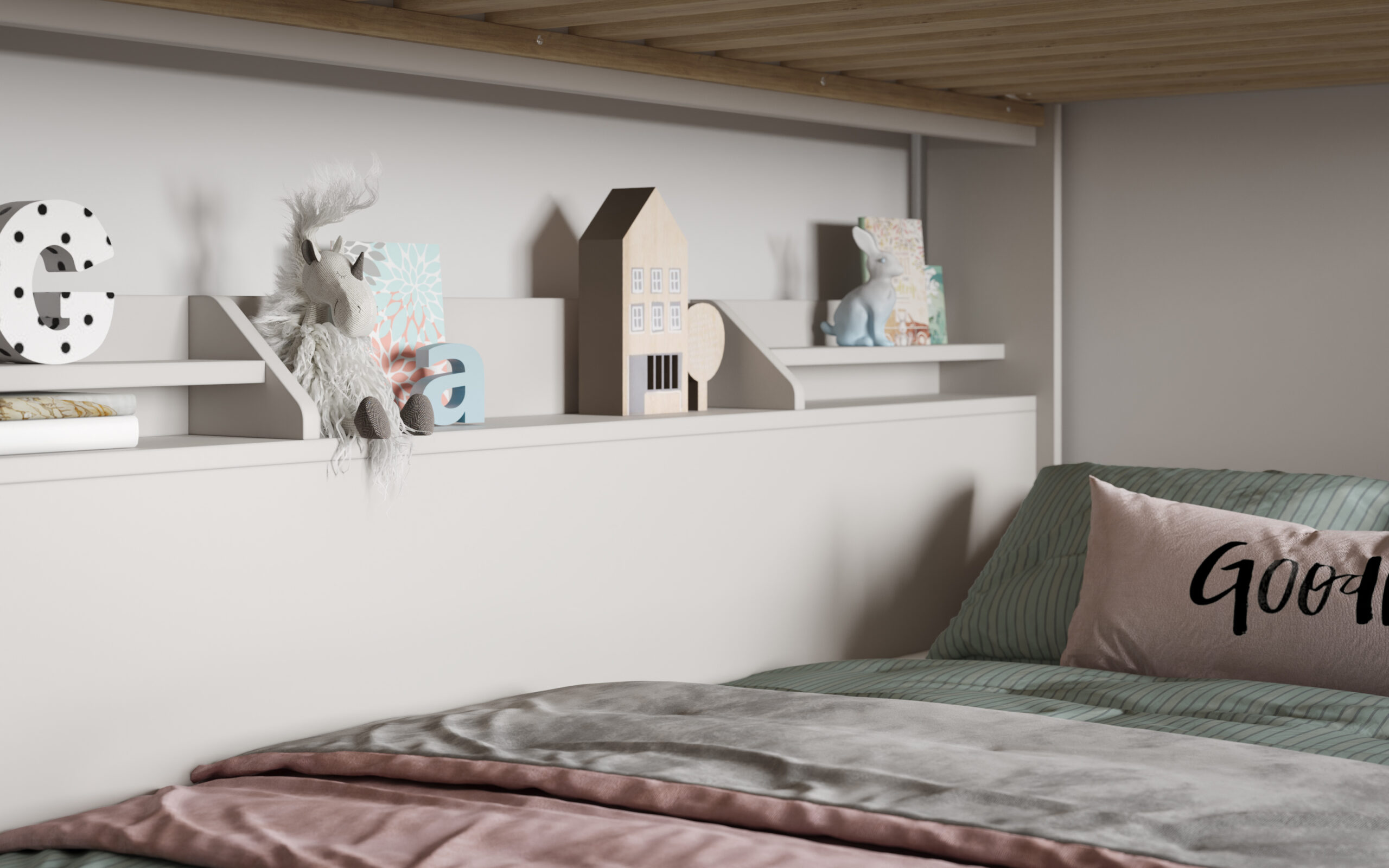Sherbert Staircase Triple Bunk Bed - White - Image 7