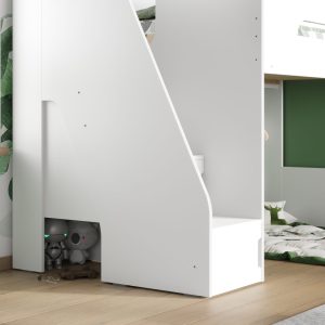 Seville Staircase High Sleeper Bed - White - Image 7