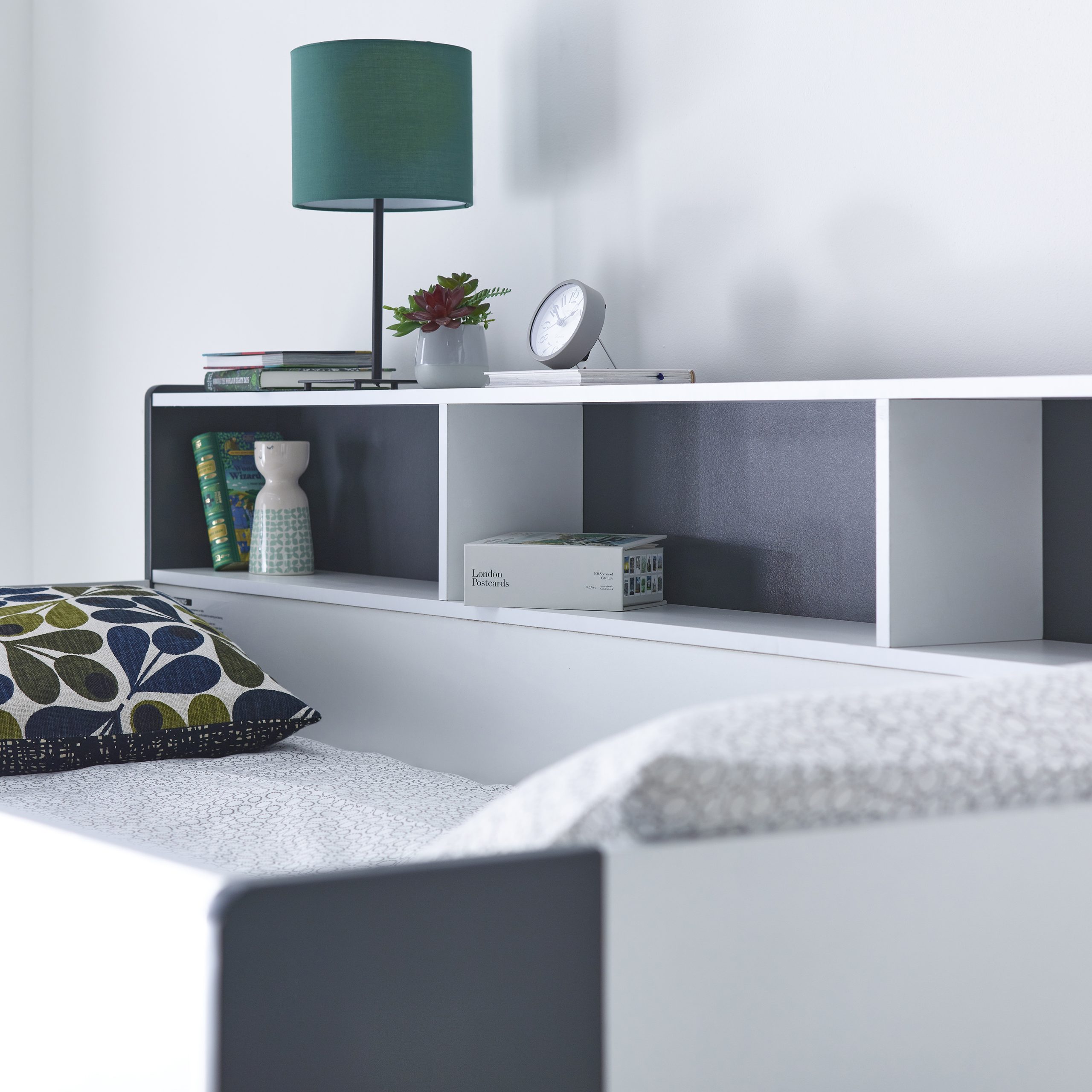 Lisbon Grey & White Triple Wooden Storage Bunk Bed - Image 4
