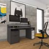Saturn Black Gaming Computer Desk