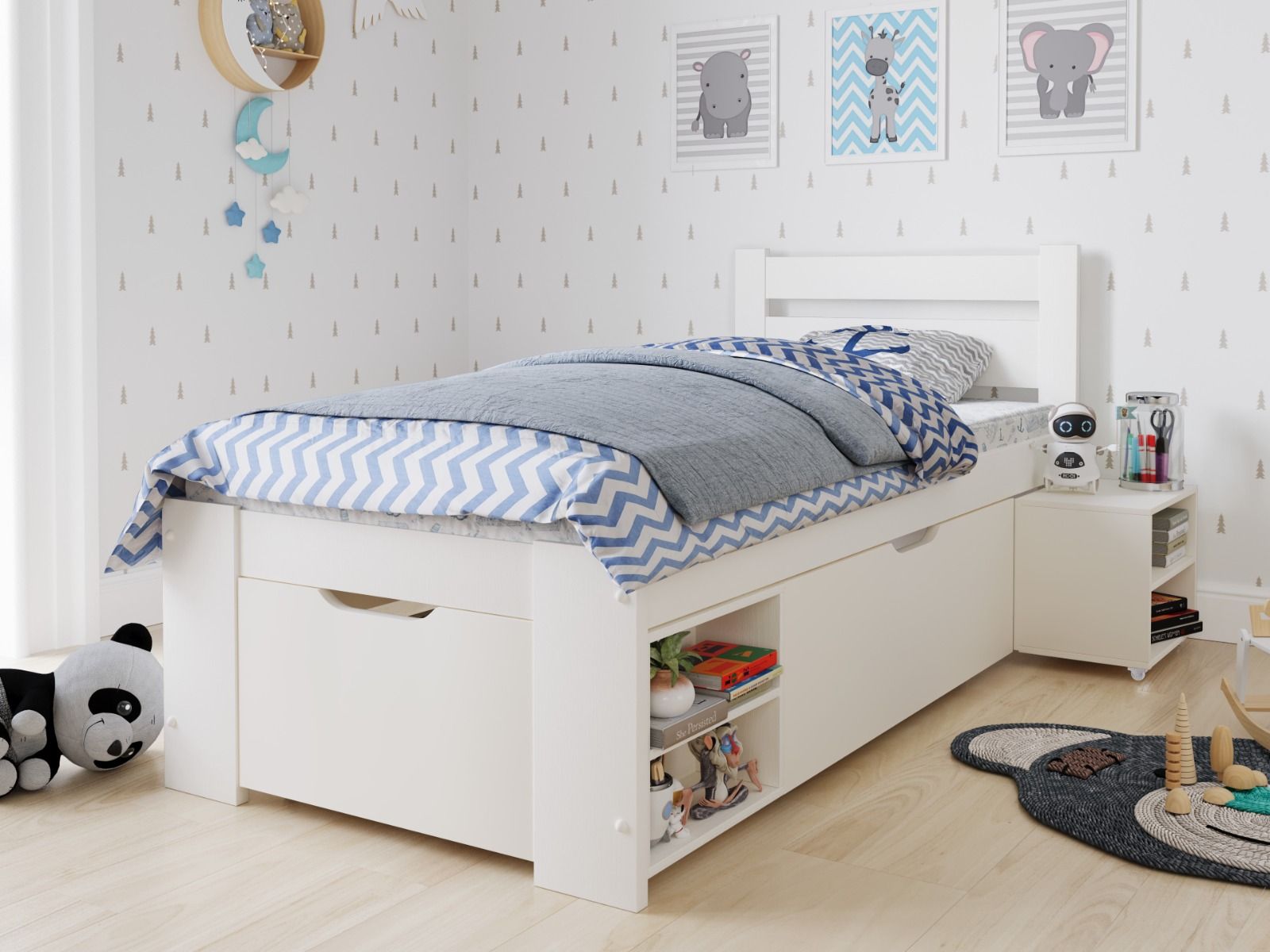Copenhagen Storage Bed White - Image 4