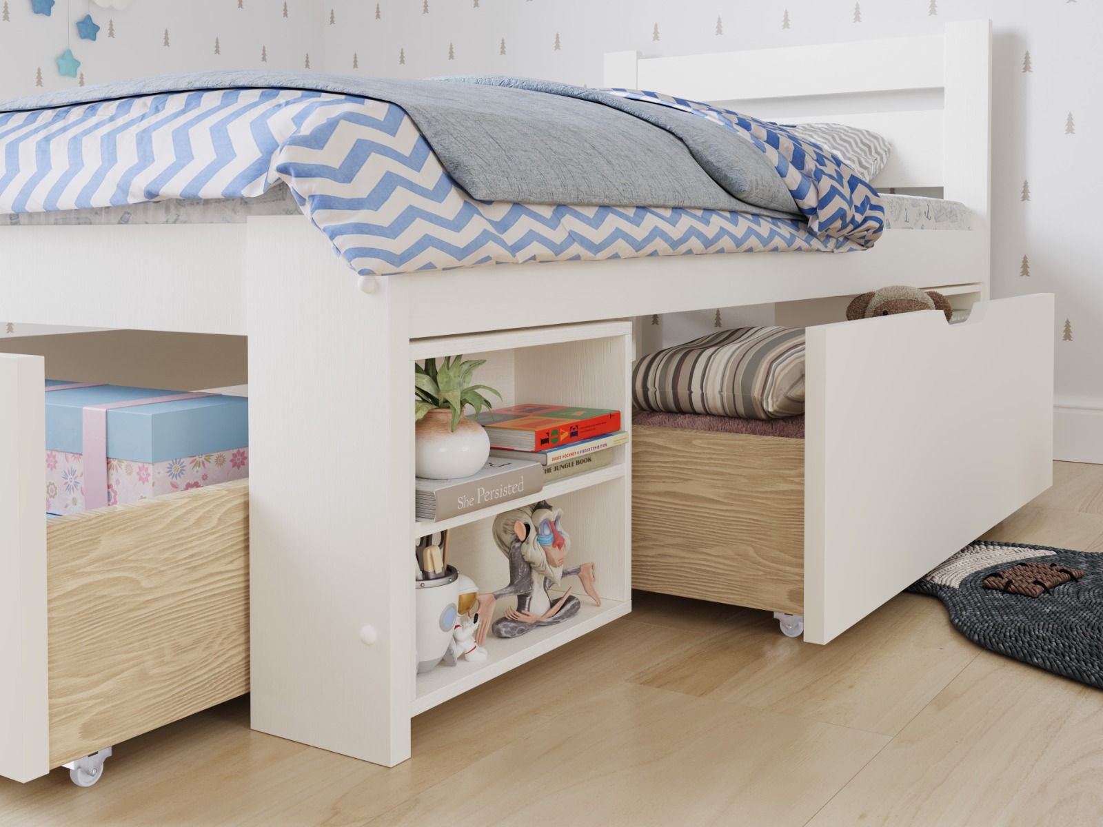 Copenhagen Storage Bed White - Image 2