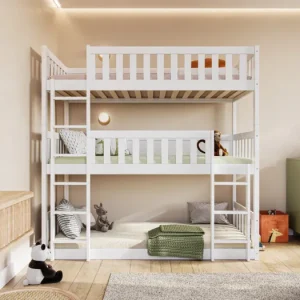 Alternative view of Valencia Triple White Bunk Bed