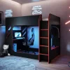 Stockholm LED Gaming High Sleeper Small Double Black