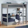 Stompa Classic Highsleeper Bed with Desk and Blue Chair Bed