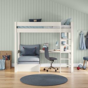 Stompa Classic Highsleeper Bed with Desk and Grey Chair Bed - Image 4