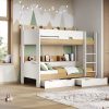 Athens Oak Storage Bunk Bed with Shelves